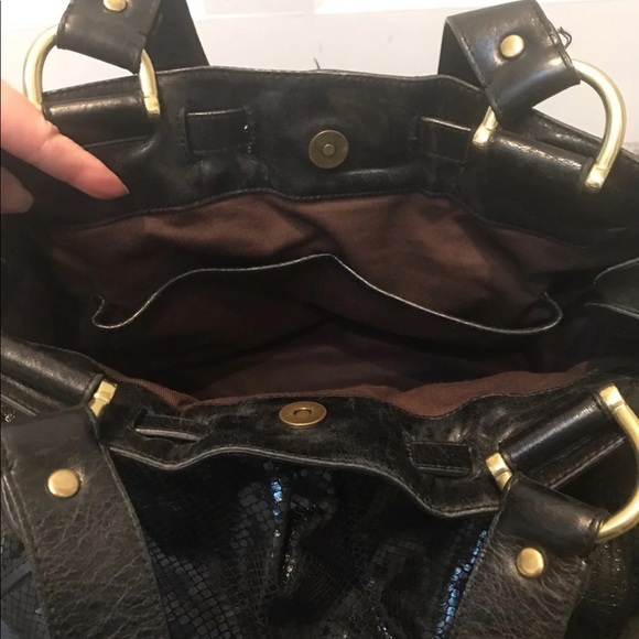 KOOBA Snake/ Leather Shoulder Handbag - Picture 8 of 8